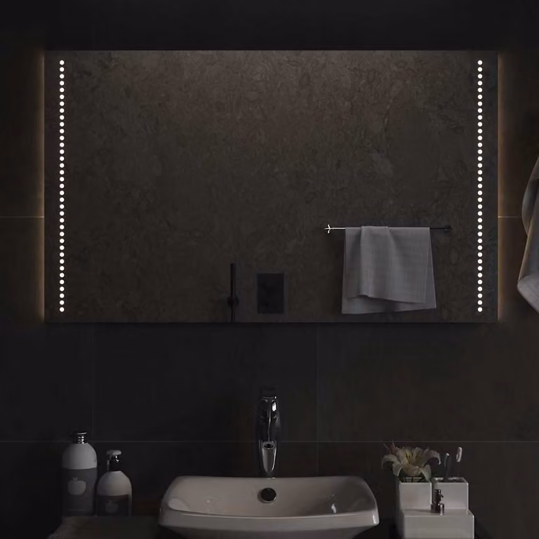 vidaXL Specchio da Bagno con Luci LED, Design Moderno, L 100 cm x H 60 cm