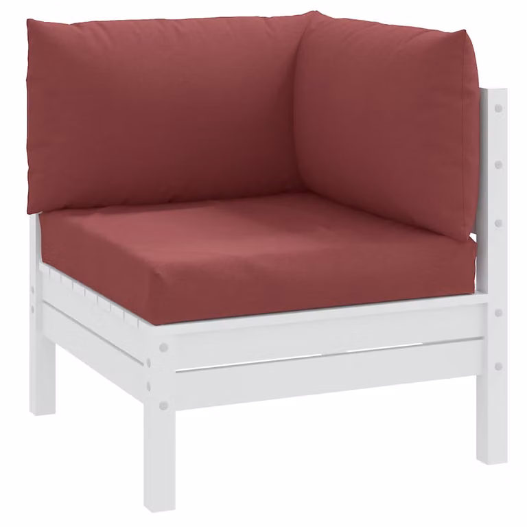 Set di 3 cuscini per pallet vidaXL in tessuto rosso, forma quadrata, resistenti ai raggi UV