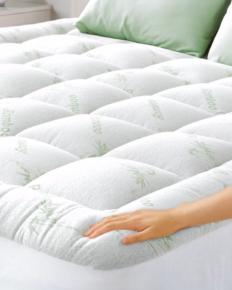 Topper per materasso, dimensioni 160x190 cm, 800 g/m², fibra di bambù, struttura 7D/3D, rapporto 70/30