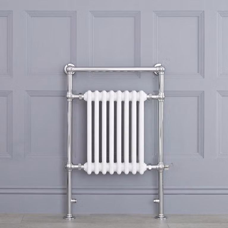 Scaldasalviette Elettrico Tradizionale 600W - Bianco - 620mm - Con barra superiore piatta