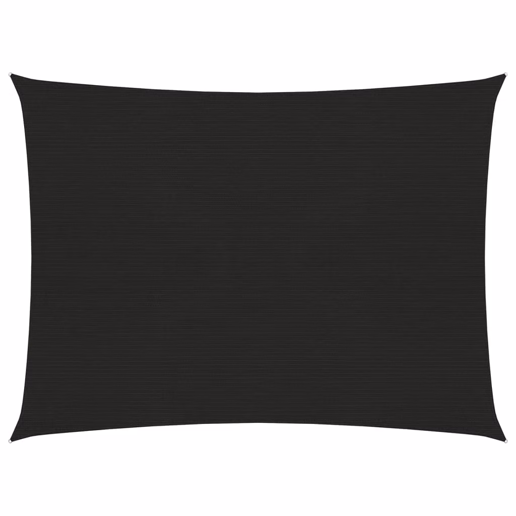 The Living Store Tenda da sole 160 g/m² Nero 2x3,5 m HDPE