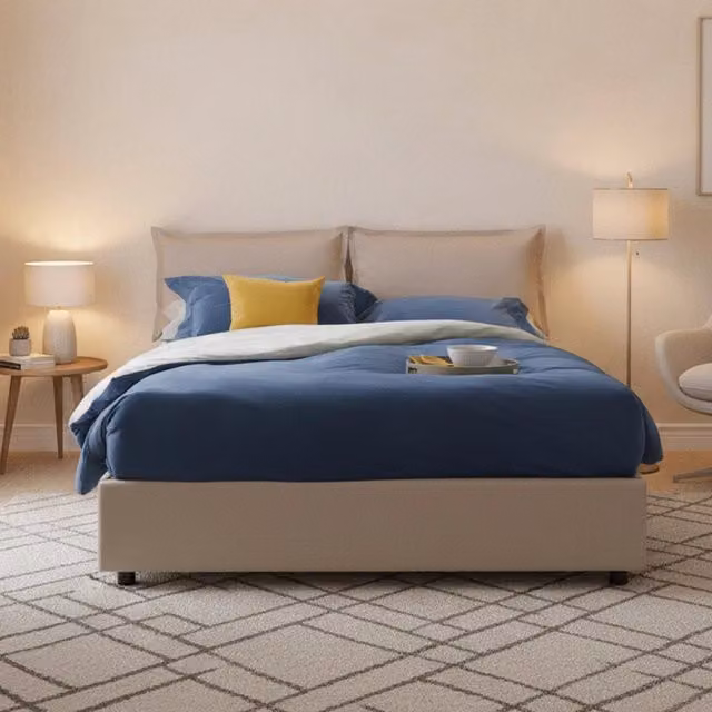 Letto Matrimoniale Viburno, Letto Matrimoniale Contenitore Made in Italy, Grigio