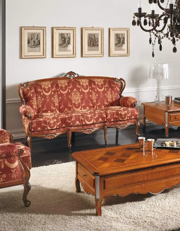 Klassischer 3 Sitzer Couch Sofa Couch Polster Sofas Couchen Barock Sofa