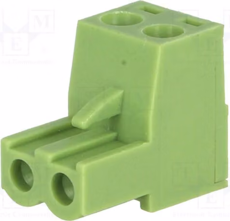 5 connettori Klemmleiste, disattivabili, con 2 pin rettangolari da 5 mm, connettore femmina XY2500F-A(5.0)-2P, separabile