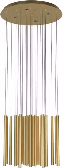 Lampada a sospensione Maxlight Organic LED 45W oro/ottone dimmerabile per soggiorno e sala da pranzo