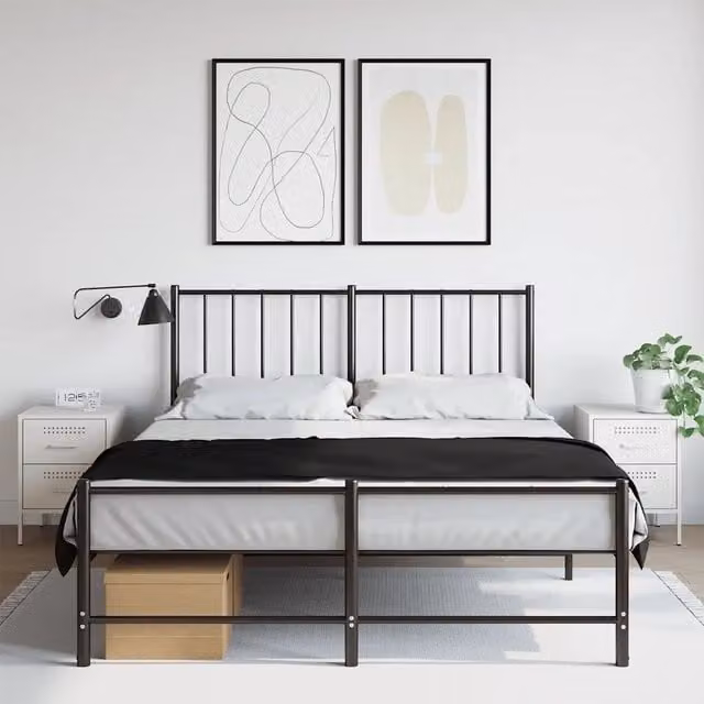 Set di 2 comodini bianchi Design Mania in metallo da appendere al muro L: 36 cm, P: 39 cm, H: 50,5 cm