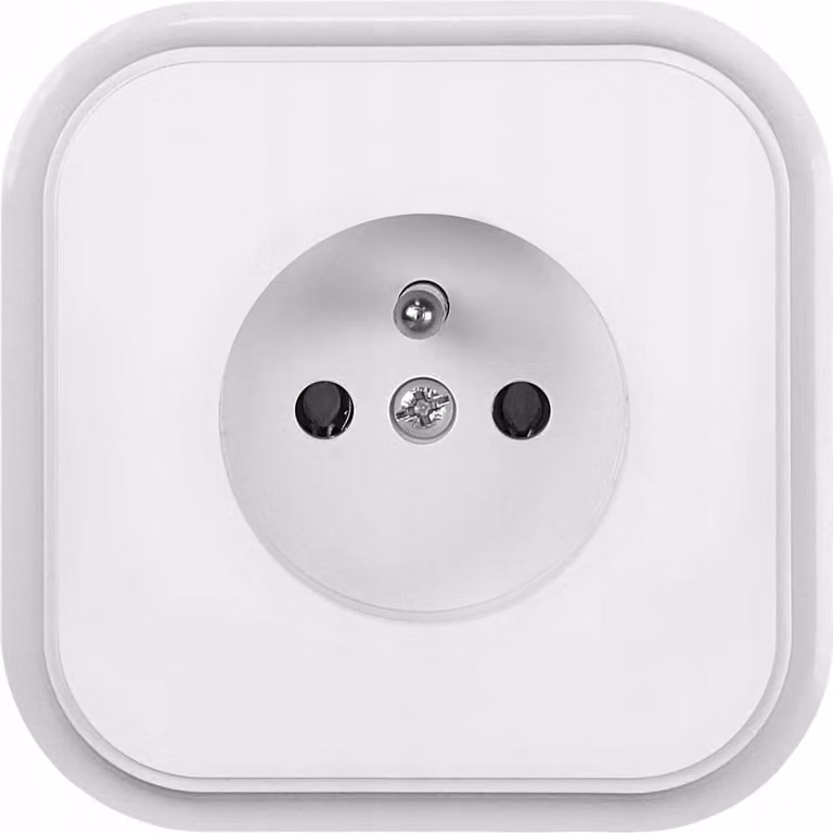 Presa a muro bianca 230 V IP20 con messa a terra