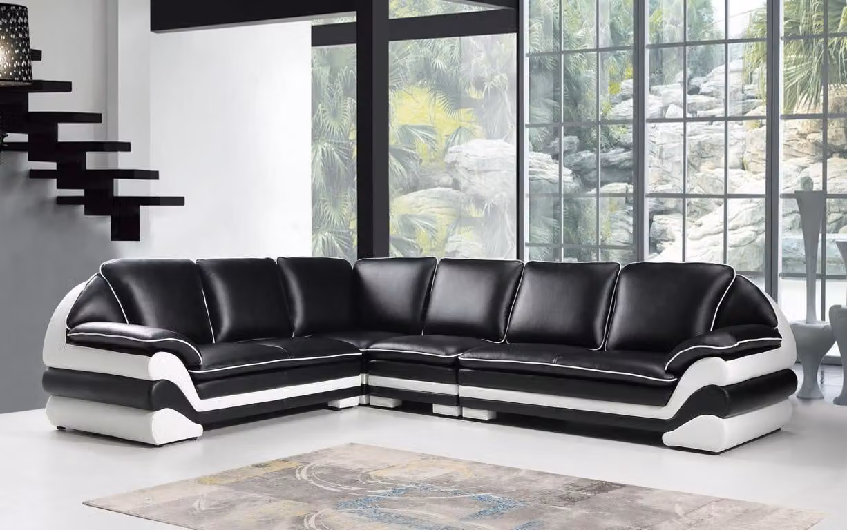 Ledersofa Couch Wohnlandschaft L-Form Design Modern Sofa Klassische Eck Garnitur