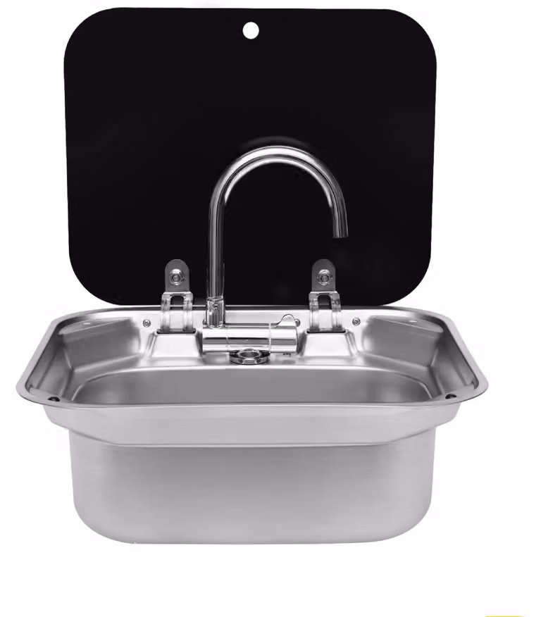 Lavello in acciaio inossidabile - Lavello per camper - Lavabo per caravan - Tavolo lavaggio per imbarcazioni - Lavello da incasso