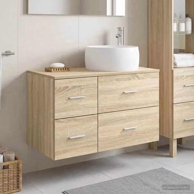 Set di mobili per il bagno 2 pz Rovere Sonoma 3404002