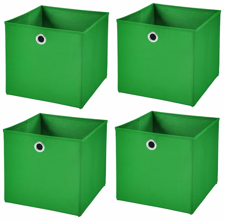 Set di 4 scatole pieghevoli, dimensioni 28 x 28 x 28 cm
