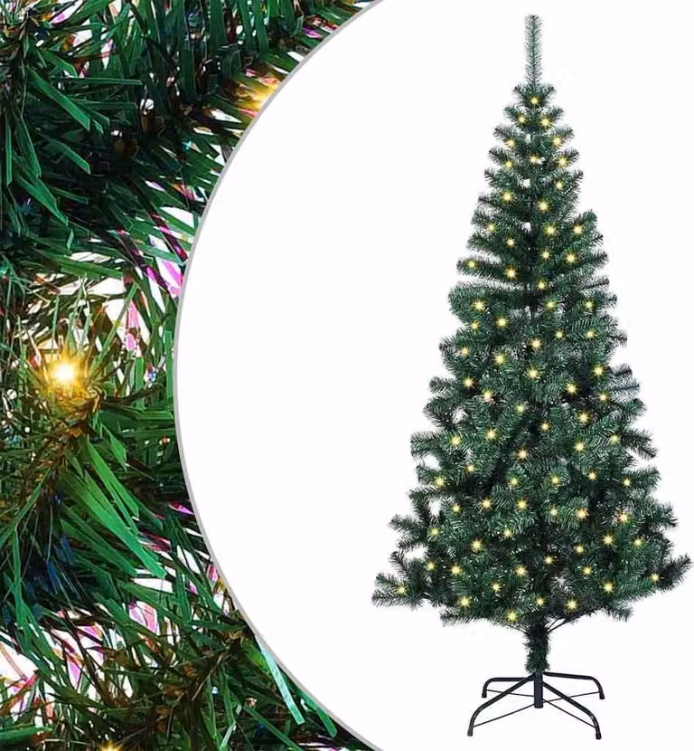 Albero di Natale artificiale con luci integrate Verde 120 cm