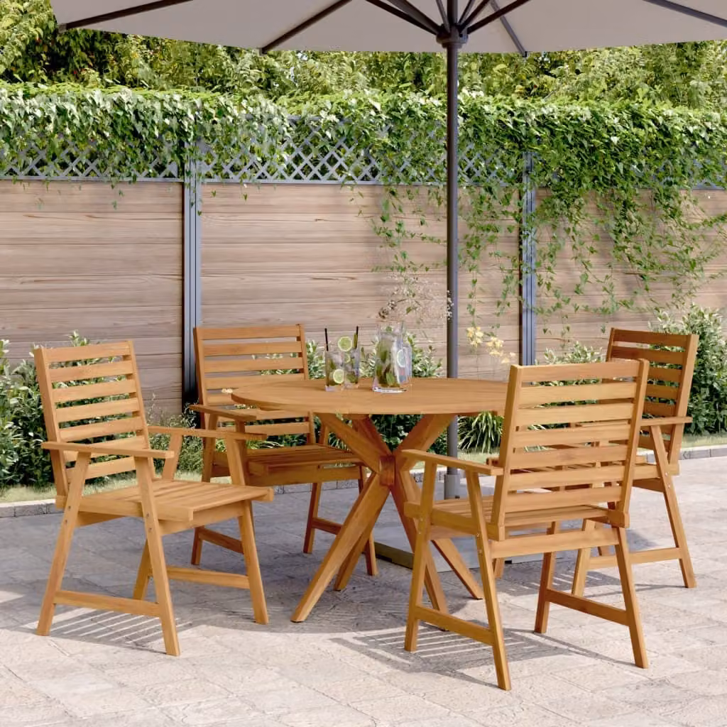 Maison Exclusive - Set da pranzo da giardino in legno massello di acacia, 5 pezzi