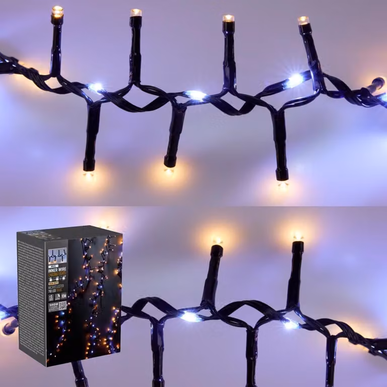 Catena luminosa 710 LED – Bianco / Bianco caldo