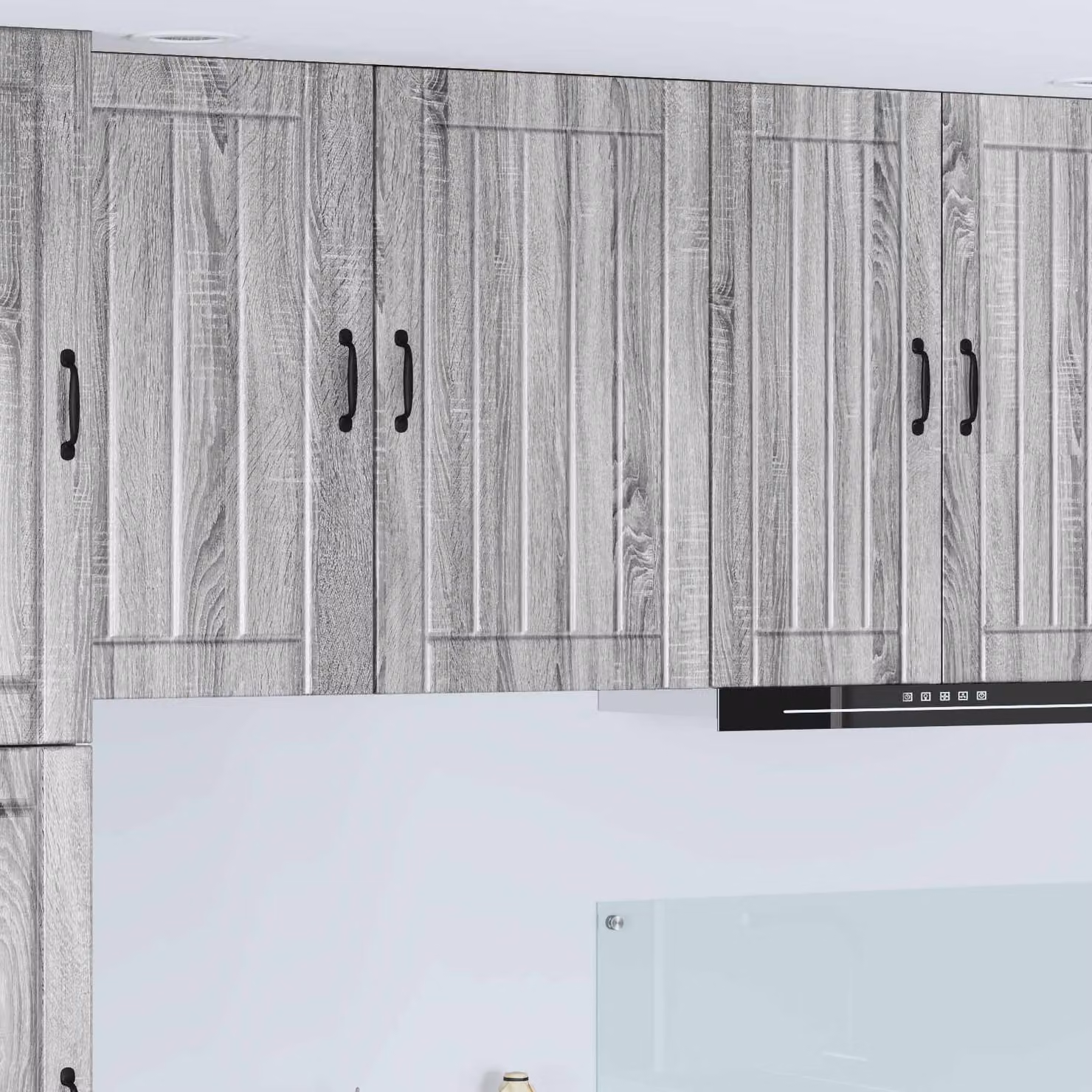 Armadietto a muro LUCCA vidaXL Grigio Sonoma con ante a battente e ripiani interni L: 50 cm, P: 31 cm, H: 100 cm