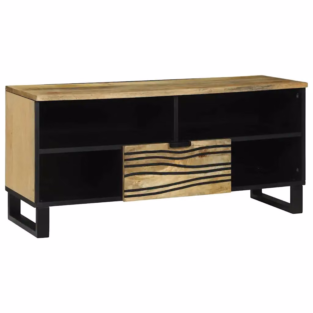 Unità TV moderna vidaXL in legno color marrone, L 105 x P 33 x H 46 cm