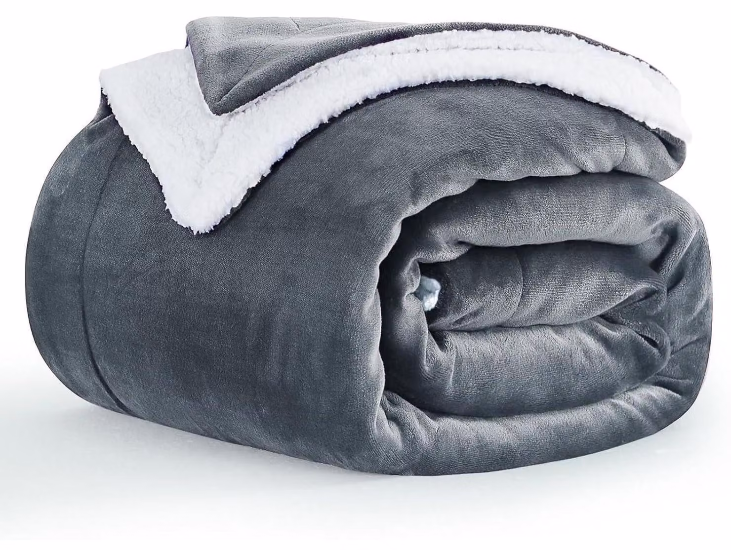 Coperta in pile Sherpa, 150x200 cm, color antracite