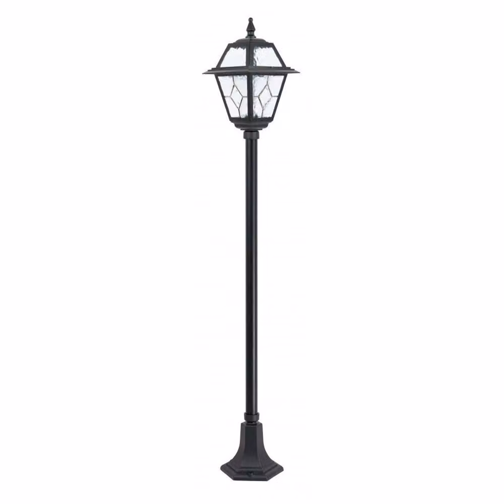 Retro 160 cm lampada a stelo per esterni 1xE27 nero IP43 SU-MA Witraż K 5002/1/N