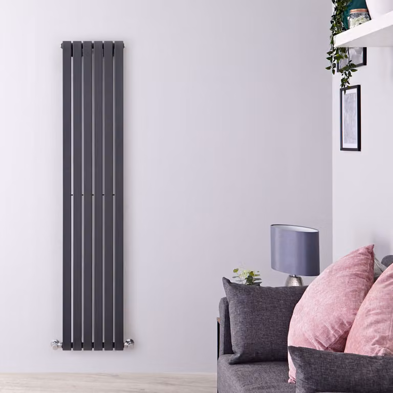 Radiatore Verticale Design Antracite 1600x354mm 680W - Sloane