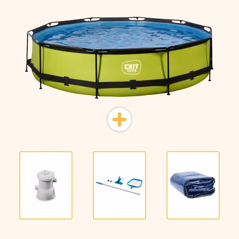 Piscina gonfiabile rettangolare - 360x76 cm - 4 pezzi - Modello SCB93