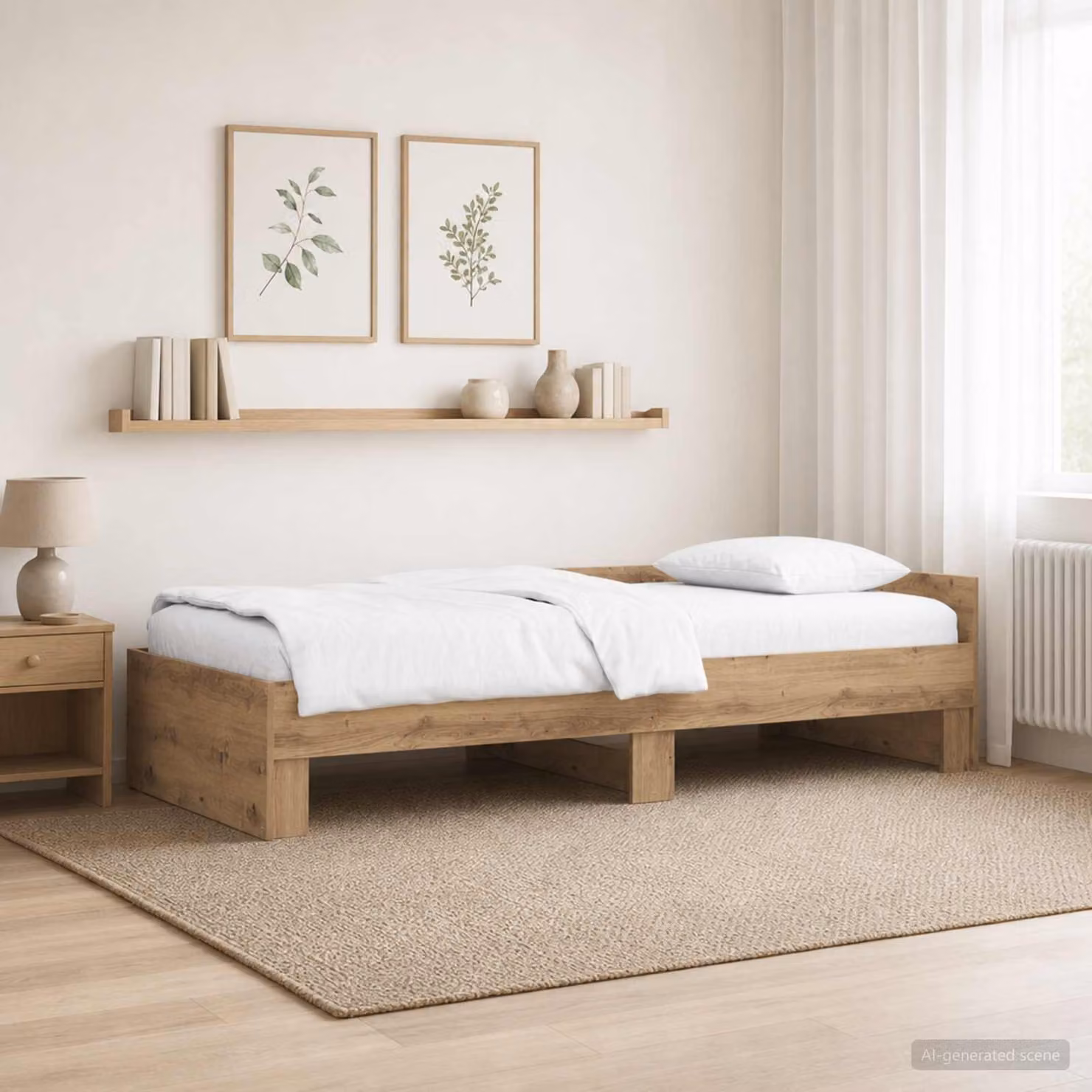 vidaXL Struttura letto con testata in rovere marrone L: 80 cm, P: 200 cm, H: 83 cm