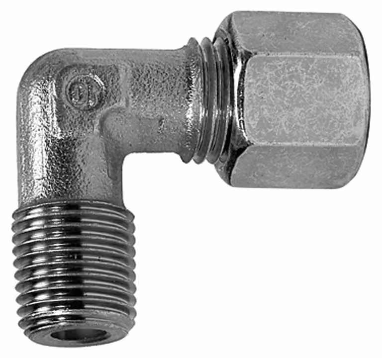 Raccordo a gomito Riegler a vite, R 3/8 a., Ø tubo 10, acciaio zincato, V 98
