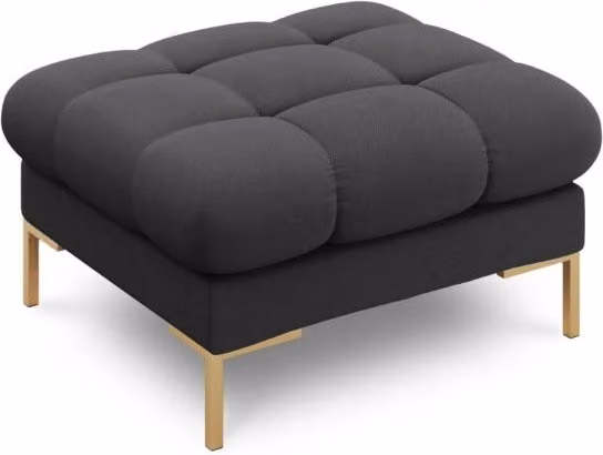 Cosmopolitan Design - Pouf "Bali" in tessuto strutturato grigio scuro