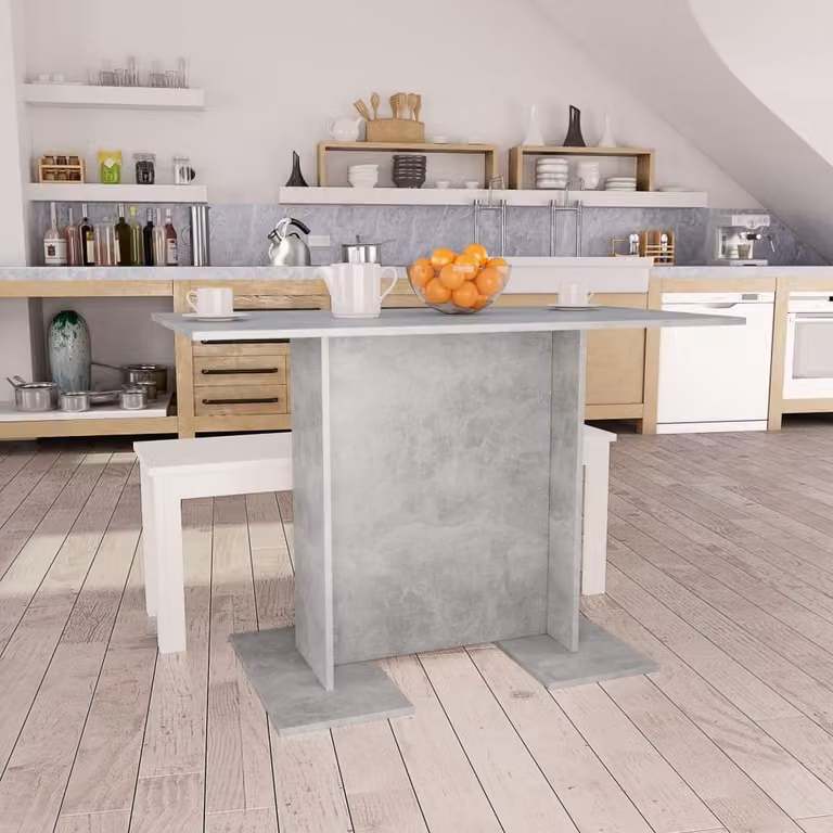 Maison Exclusive - Tavolo da pranzo grigio cemento 110x60x75 cm Materiale ligneo