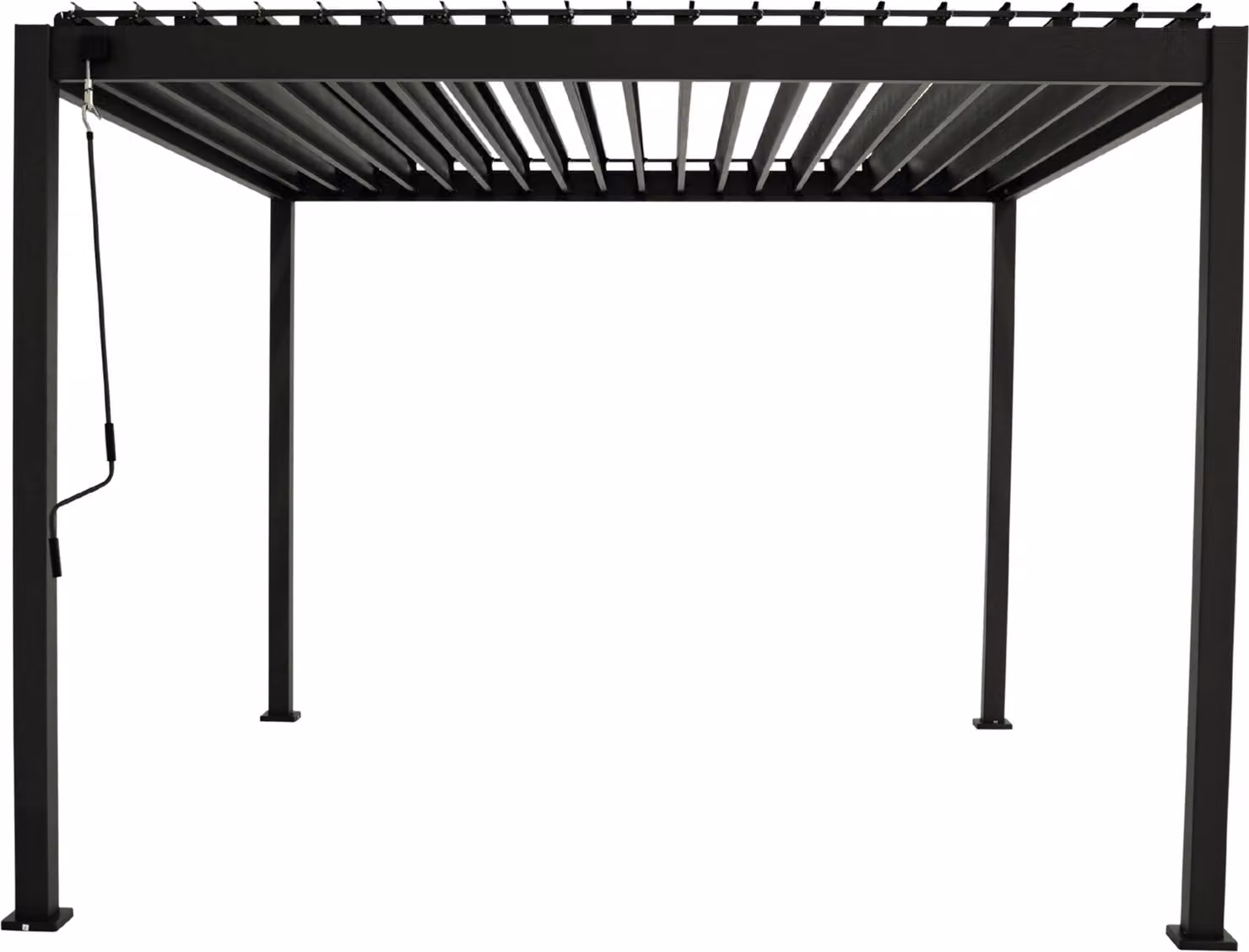 MIRADOR Pergola 88 Basic 3x3,6 Acciaio e alluminio antracite Tetto a lamelle regolabile