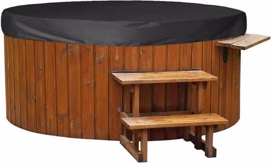 Copertura per spa per tutte le stagioni - Resistente alle intemperie - Copertura protettiva pieghevole - Per vasche idromassaggio e piscine - Utilizzabile in ogni stagione - Non danneggia le superfici - Nera - 210 x 30 cm