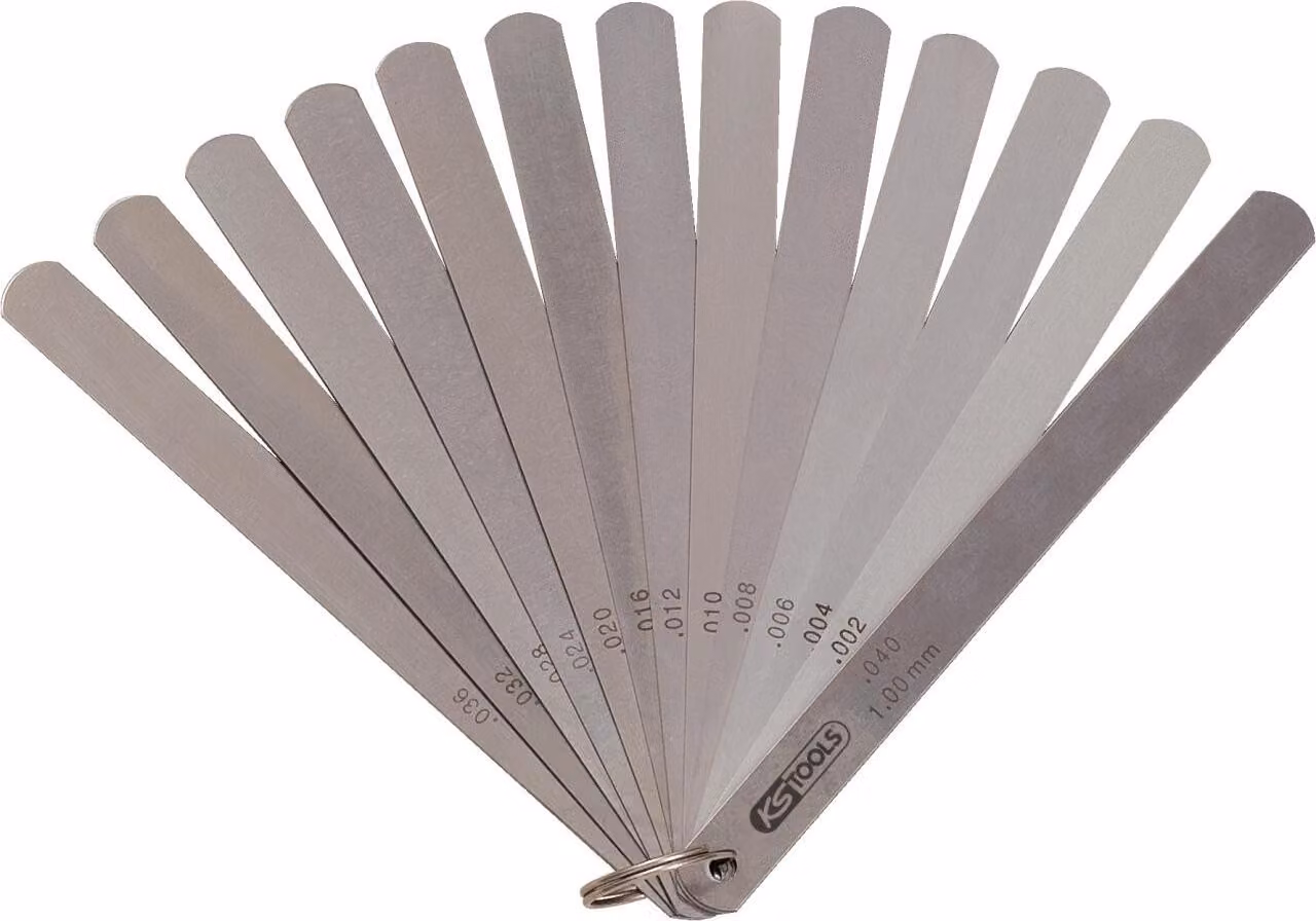 KS TOOLS Calibro a pistone 13 lame 0,05-1 mm 150 mm di lunghezza - 300.0615