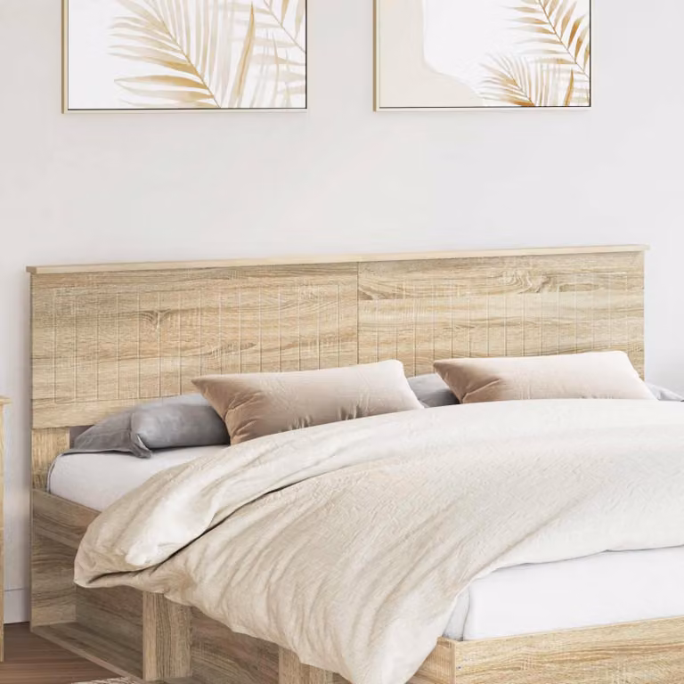 Testiera per letto moderna vidaXL in legno ingegnerizzato Rovere Sonoma, marrone, H: 183 cm, L: 90 cm, P: 32 cm