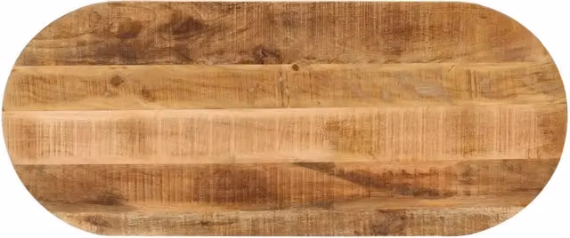 Dessus de table 120x60x2,5cm ovale bois massif de manguier brut