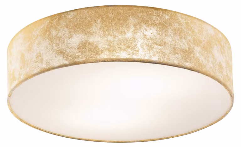 Plafoniera Contemporanea Viserbella 1 Luce Acciaio Ottone