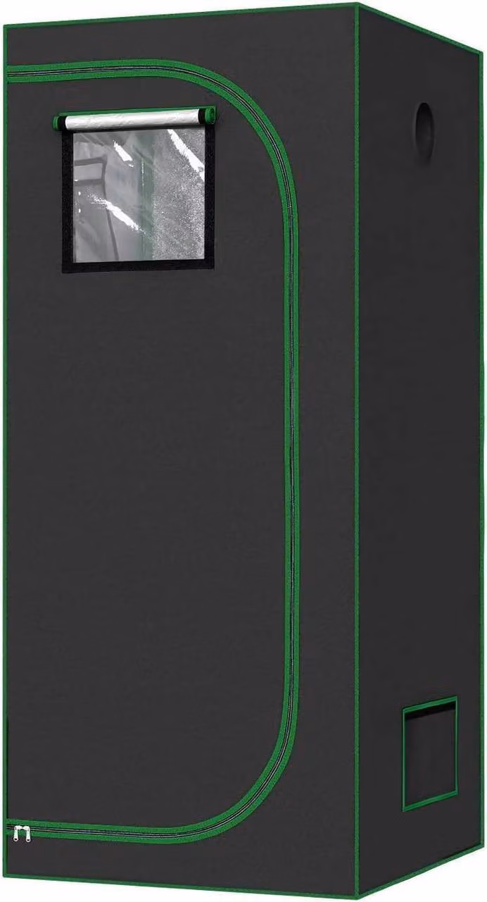 Serra da interno WOLTU, in tessuto Oxford, materiale altamente riflettente, nera: 80x80x180 cm Dimensioni: 80x80x180 cm