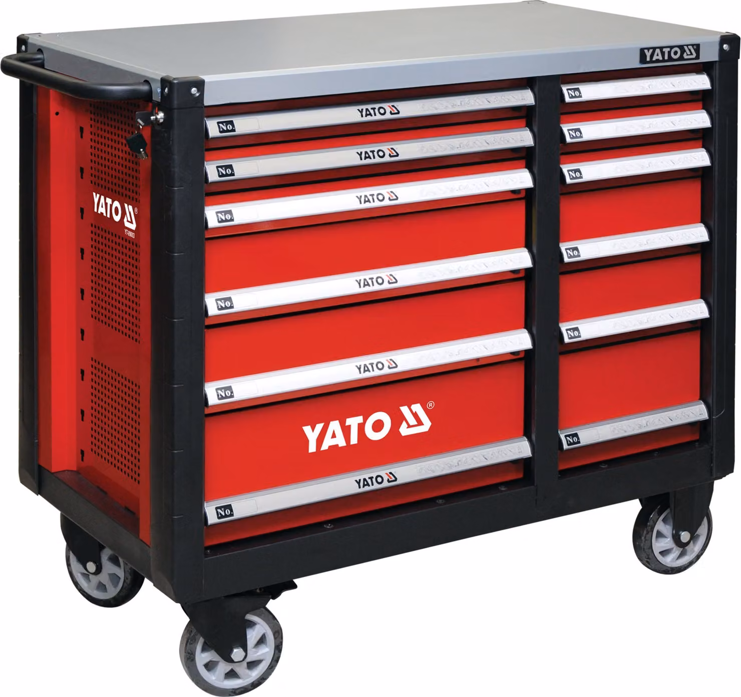Carrello da officina 1000x1130x570mm con 12 cassetti