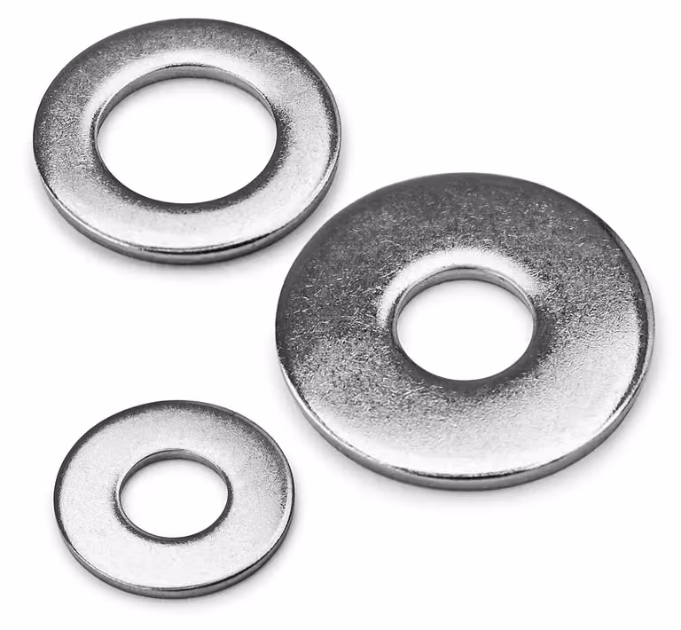 Rondelle piatte M27, acciaio inossidabile 304, diametro esterno 50 mm, confezione da 4 pezzi, per viti e bulloni