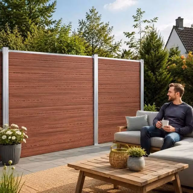Fence Element WPC 180x146 Cm Brown