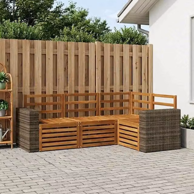 Set di divani da esterno 4 pz Poliestere 3384305