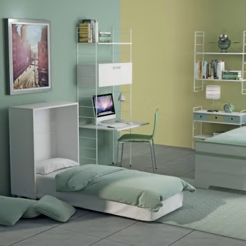 Letto singolo pieghevole a scomparsa salvaspazio Maconi
