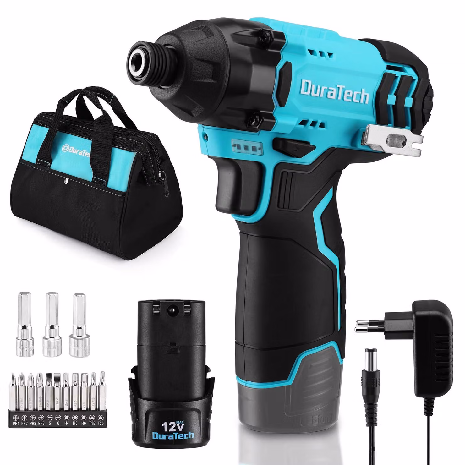 Avvitatore a percussione a 12V con 11 punte