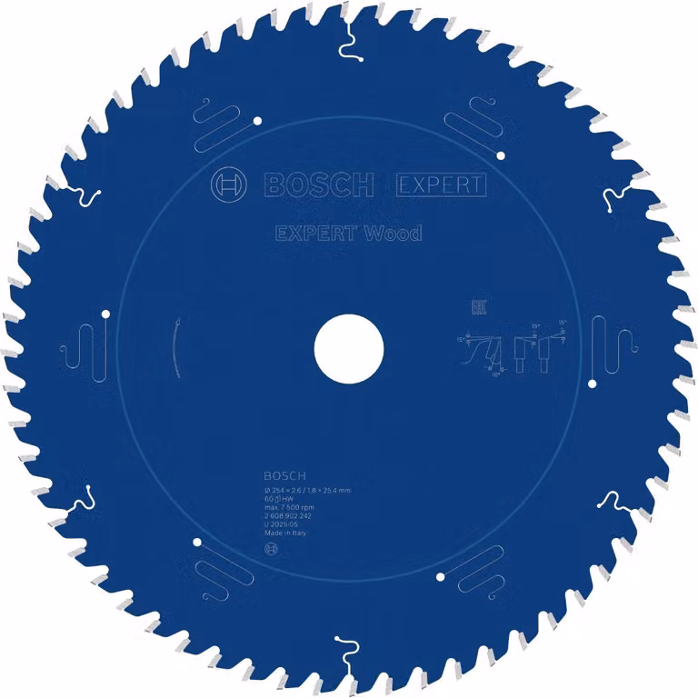 Lama circolare Bosch EXPERT Wood, 254x25,4 mm, Z60