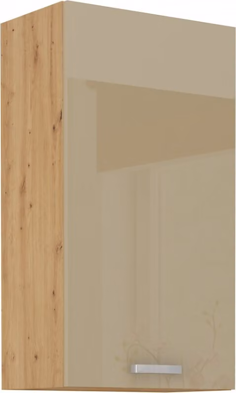 Armadietto superiore alto ADARA - larghezza 50 cm, cappucino / rovere artisan
