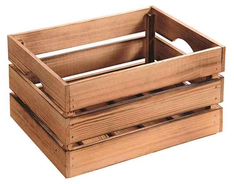 Contenitore di stoccaggio in legno di pino, alto 150 mm