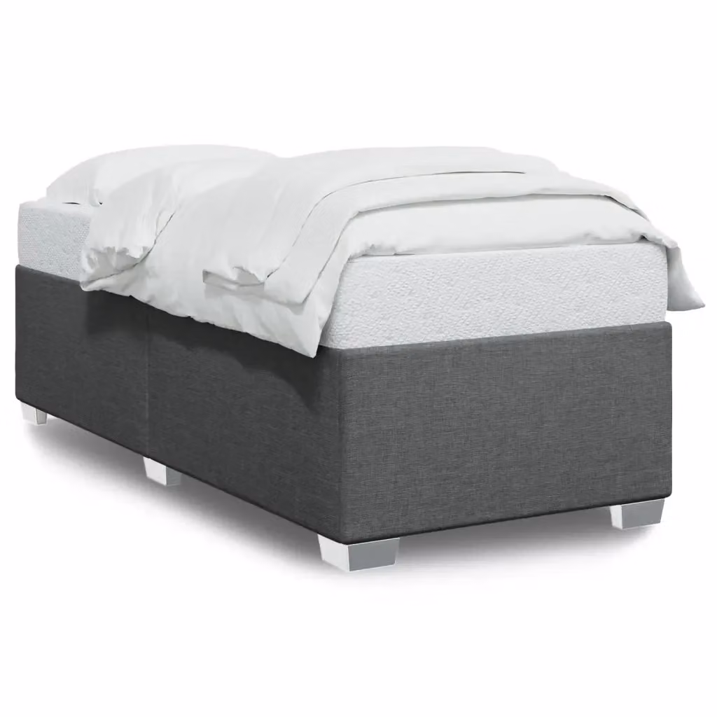 vidaXL Giroletto senza Materasso in Tessuto Grigio L: 200 cm, P: 90 cm – 2