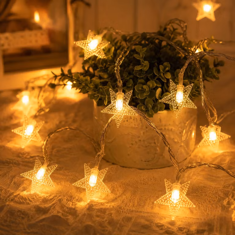 Catena luminosa con fiori di ciliegio, 4 metri, 40 LED, luce bianco caldo, 2700 K