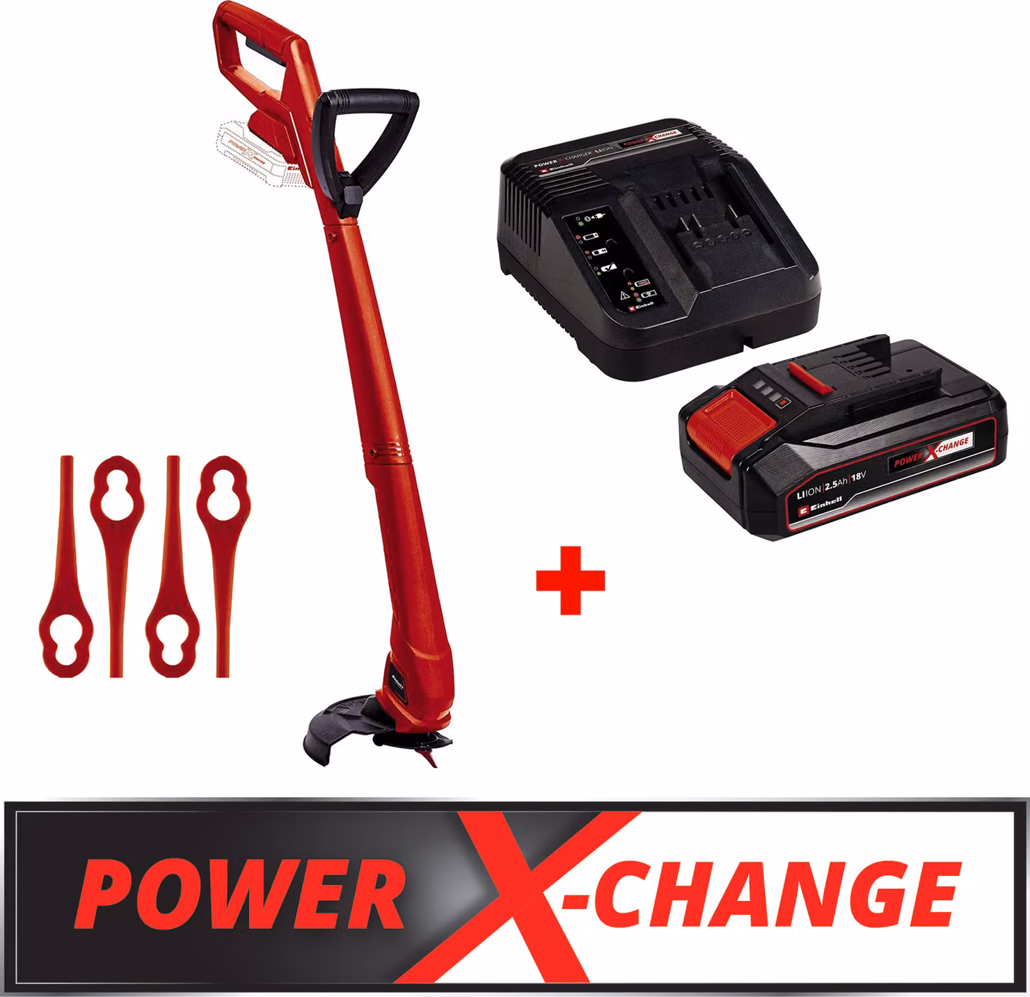 Tagliaerba a batteria Einhhell GC-CT 18/24 Li P-Solo con kit di avviamento da 2,5 Ah