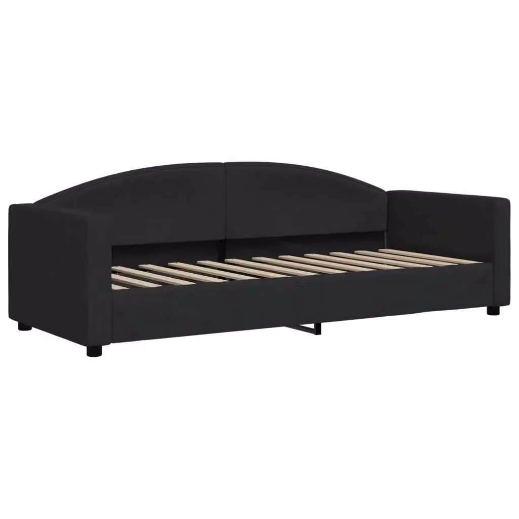 Letto moderno vidaXL in tessuto nero L: 80 cm, P: 200 cm, H: 75 cm, 90 cm, 223 cm – 2