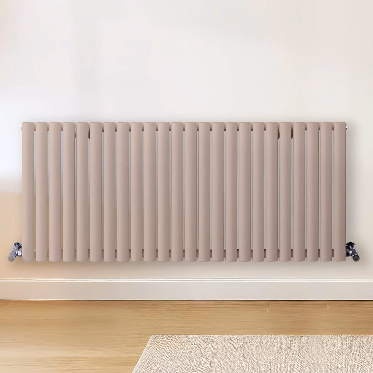 Radiatore di Design Orizzontale Rosa (Rose Petal Rosa) - 600mm x 1416mm - Pannello Doppio  - Revive