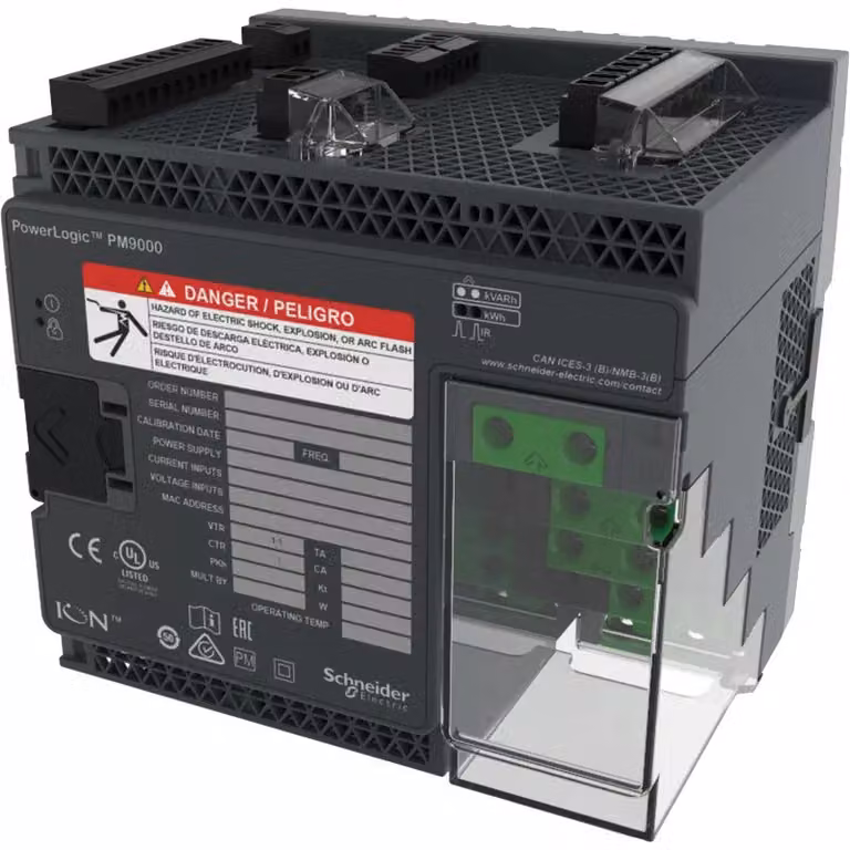 Analizzatore di rete Schneider Electric PowerLogic ION92040, 1 A/5 A, Modbus TCP, protocollo ION, con display da 192 mm, adattatore B2B, kit hardware METSEION92040